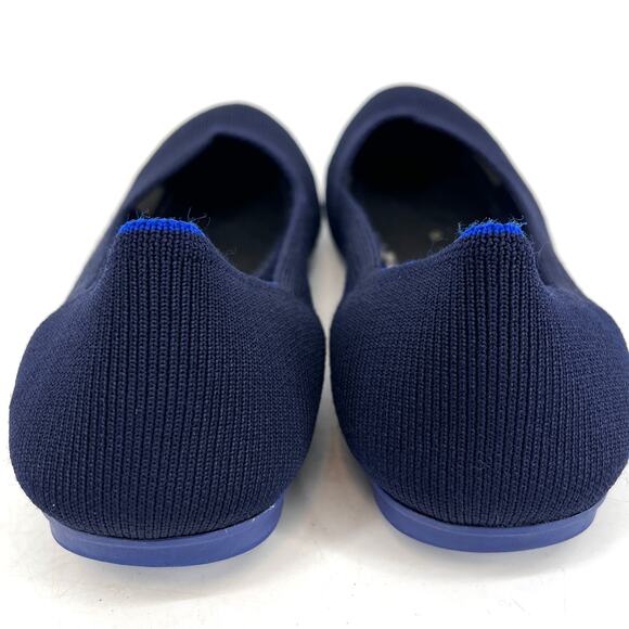 Rothy's Women's 9 Navy Blue The Flat Round Toe Pumps - Picture 3 of 6
